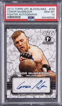 2013 Topps UFC Bloodlines "Fighter Autographs" #CM Conor McGregor Signed Rookie Card - PSA GEM MT 10